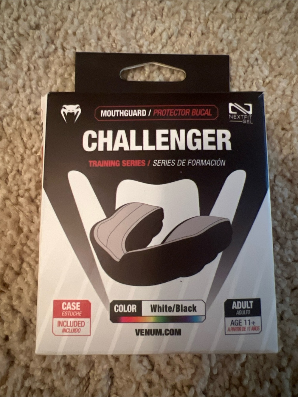 Venum Challenger Mouthguard / Protector Bucal Adult  White/Black NIB